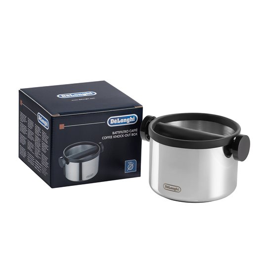 Coffee grounds container, stainless steel, 500g, silver colour - De'Longhi