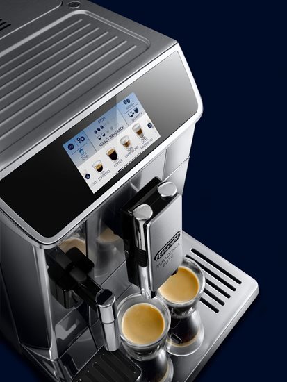 Automatický kávovar na espresso, 1450W, "PrimaDonna Elite", strieborná farba - De'Longhi