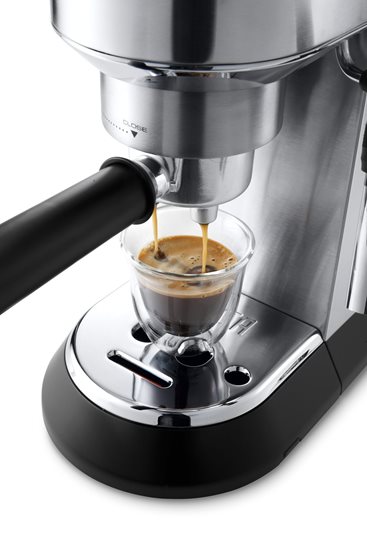 Manuel espresso makinesi, 1300W, "Dedica", gümüş rengi - De'Longhi