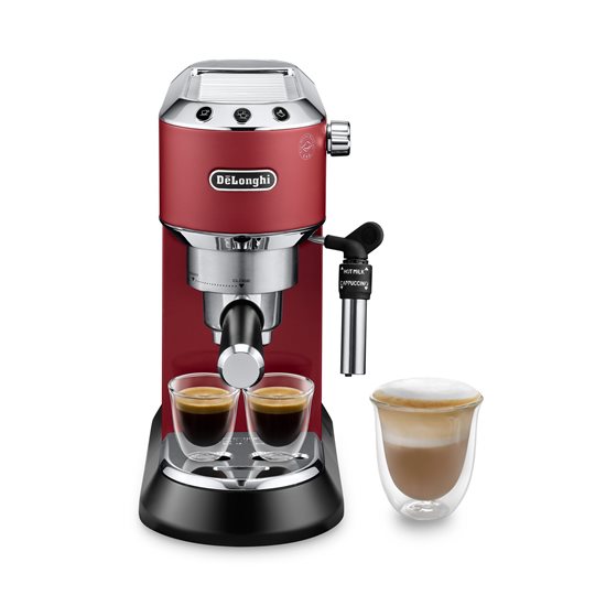 Manual espresso machine, 1300W, "Dedica", red - De'Longhi