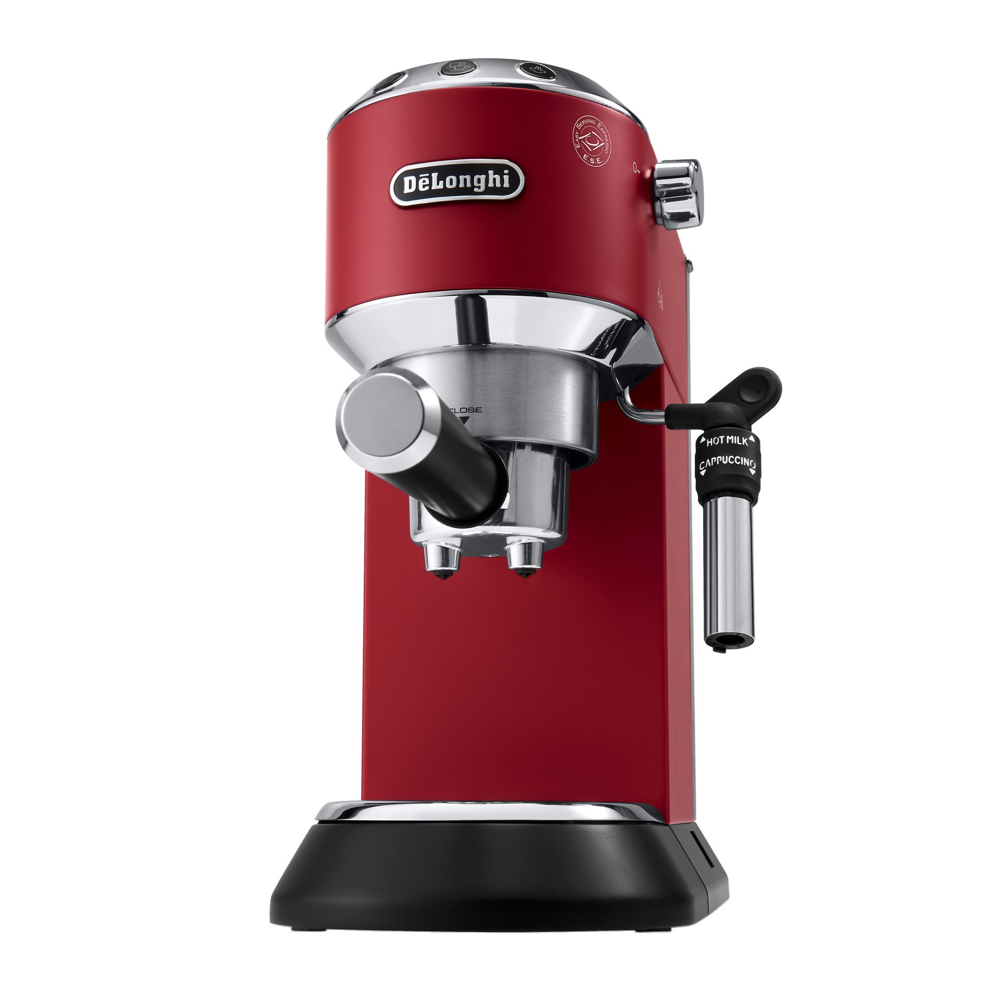 roble Visión Generoso Cafetera espresso manual, 1300W, "Dedica", roja - De'Longhi | KitchenShop