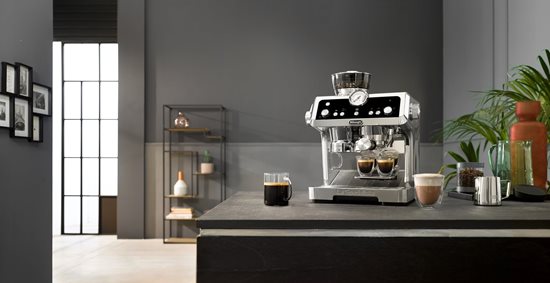 Manuální kávovar na espresso, 1450W, "La Prestista Prestigio", stříbrná barva - De'Longhi