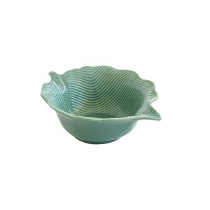 Porcelain bowl, 21x16 cm, "Leaves Light Green" - Nuova R2S brand