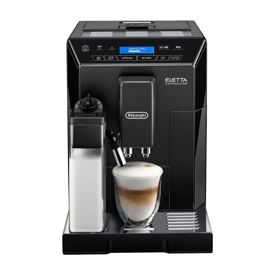 Meaisín espresso uathoibríoch, 1450W, "Eletta Cappuccino", Dubh - De'Longhi