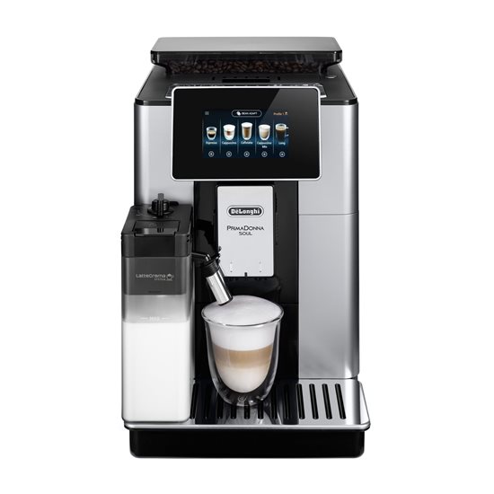 Máquina de café expresso automática, 1450W, "PrimaDonna Soul", prata / preto - De'Longhi