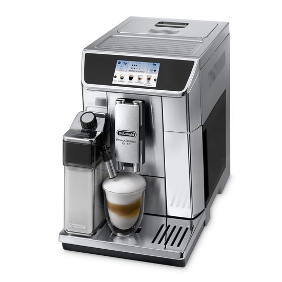 Automatisk espressomaskin, 1450W, "PrimaDonna Elite", silverfärgad - De'Longhi