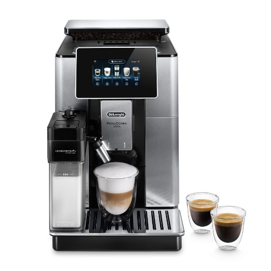 Automātiskais espresso automāts, 1450W, "PrimaDonna Soul", Metal Black - DeLonghi