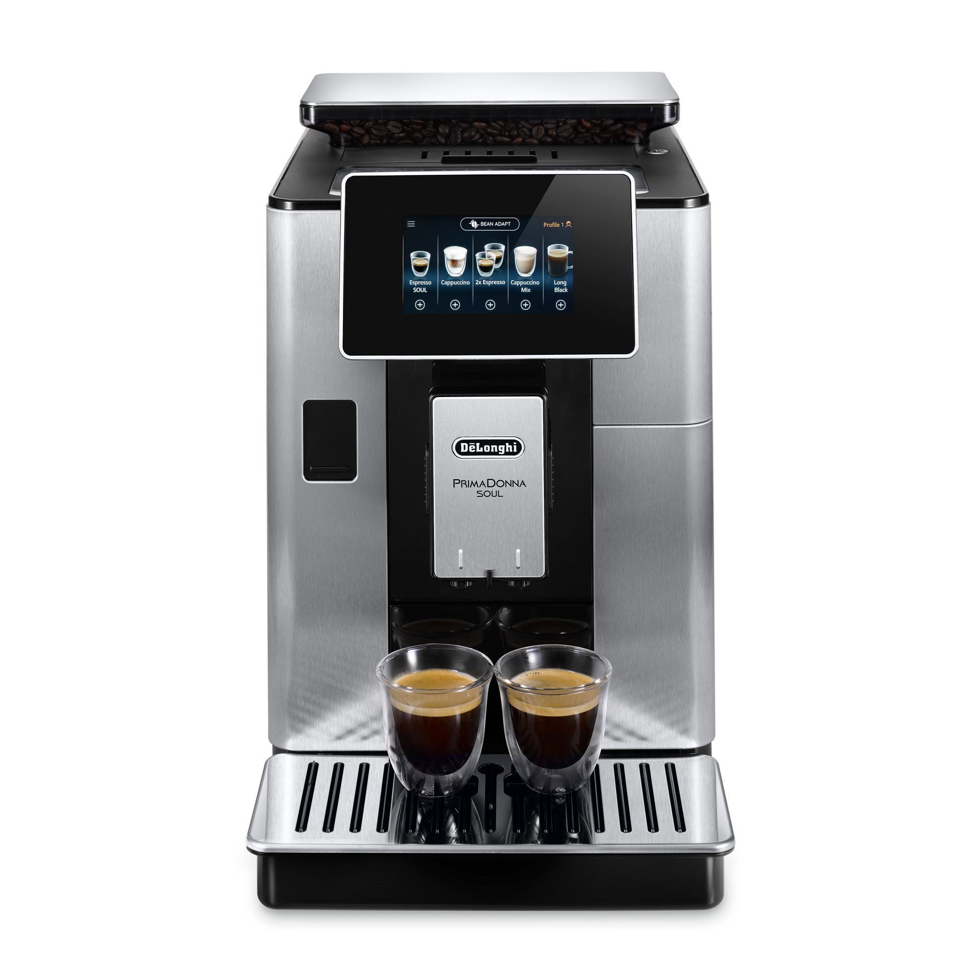 Automatic espresso machine, 1450W, PrimaDonna Soul, Metal Black - DeLonghi