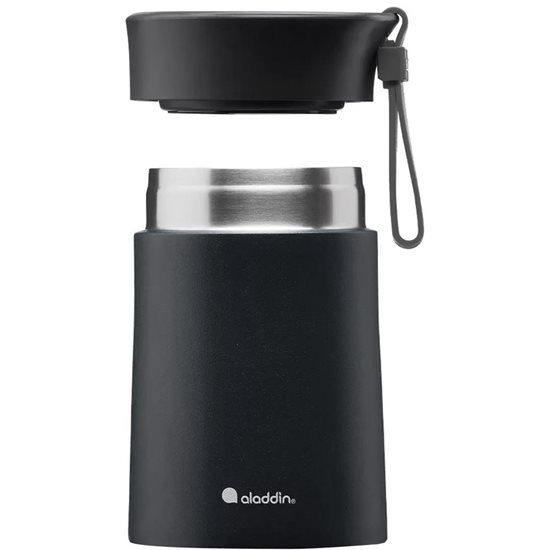 Vakuumförseglad mugg, rostfritt stål, 400ml, <<Lava Black>>, "Bistro" - Aladdin