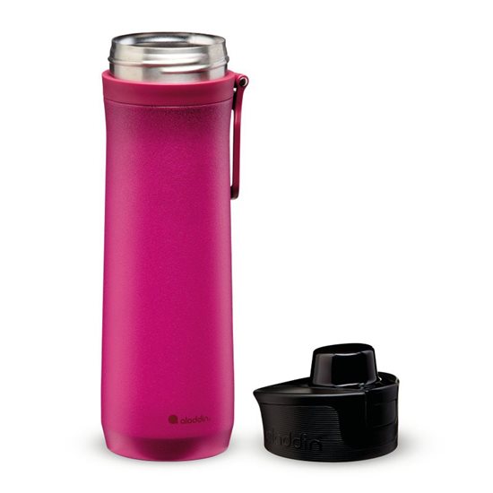 Stainless steel thermo-insulating bottle, 600ml, <<Burgundy>>, "Sports Thermavac" - Aladdin