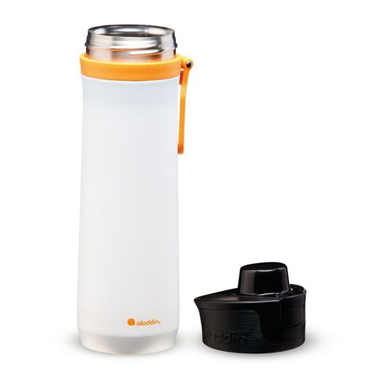 Stainless steel thermo-insulating bottle, 600ml, <<Stone White>>, "Sports Thermavac" - Aladdin