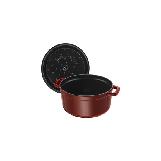 Cocotte főzőedény, öntöttvas, 22 cm/2.6L, Grenadine - Staub 