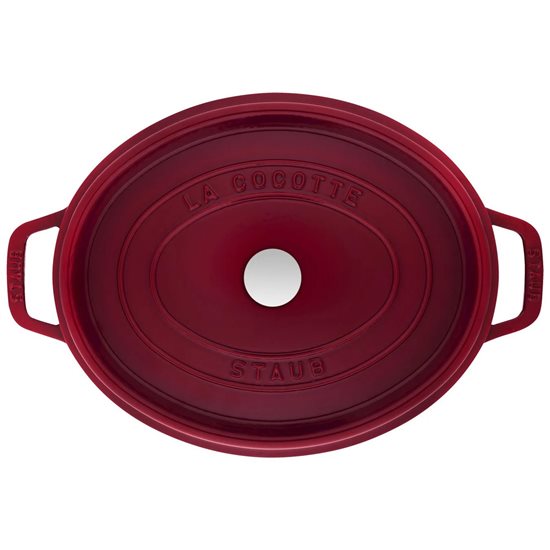 Oval Cocotte cooking pot, cast iron, 33cm/6.7L, Bordeaux - Staub