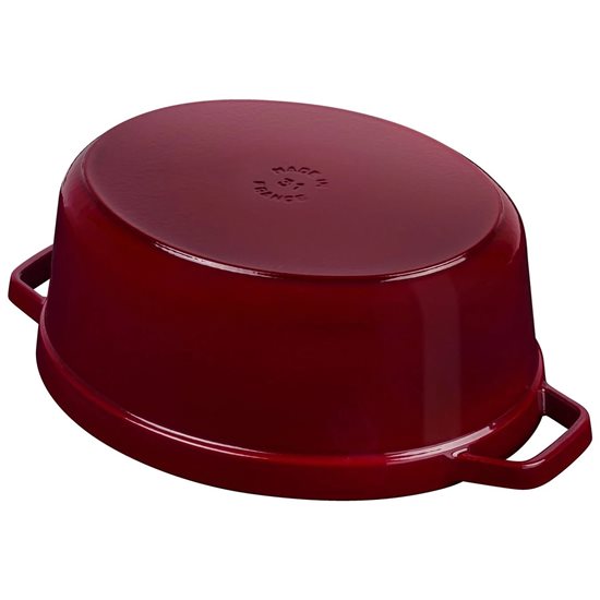 Oval Cocotte cooking pot, cast iron, 33cm/6.7L, Bordeaux - Staub