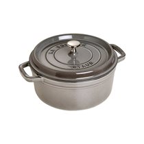 Cast iron Cocotte cooking pot, 26 cm/5.2 l "Graphite Grey" - Staub