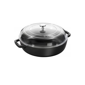 Saute Braiser saucepan, cast iron, 24cm/2,4L, <<Black>> - Staub