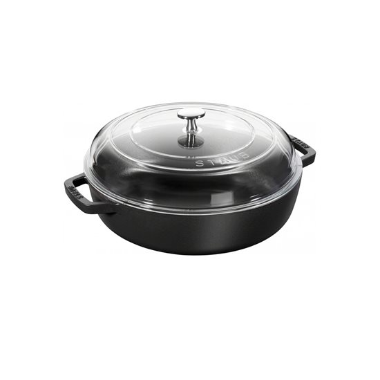 Saute Braiser kastrull, gjutjärn, 24cm/ 2,4L, Black - Staub