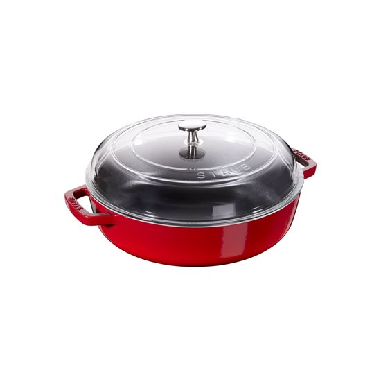 Saute Braiser saucepan, cast iron, 24cm/2,4L, Cherry - Staub