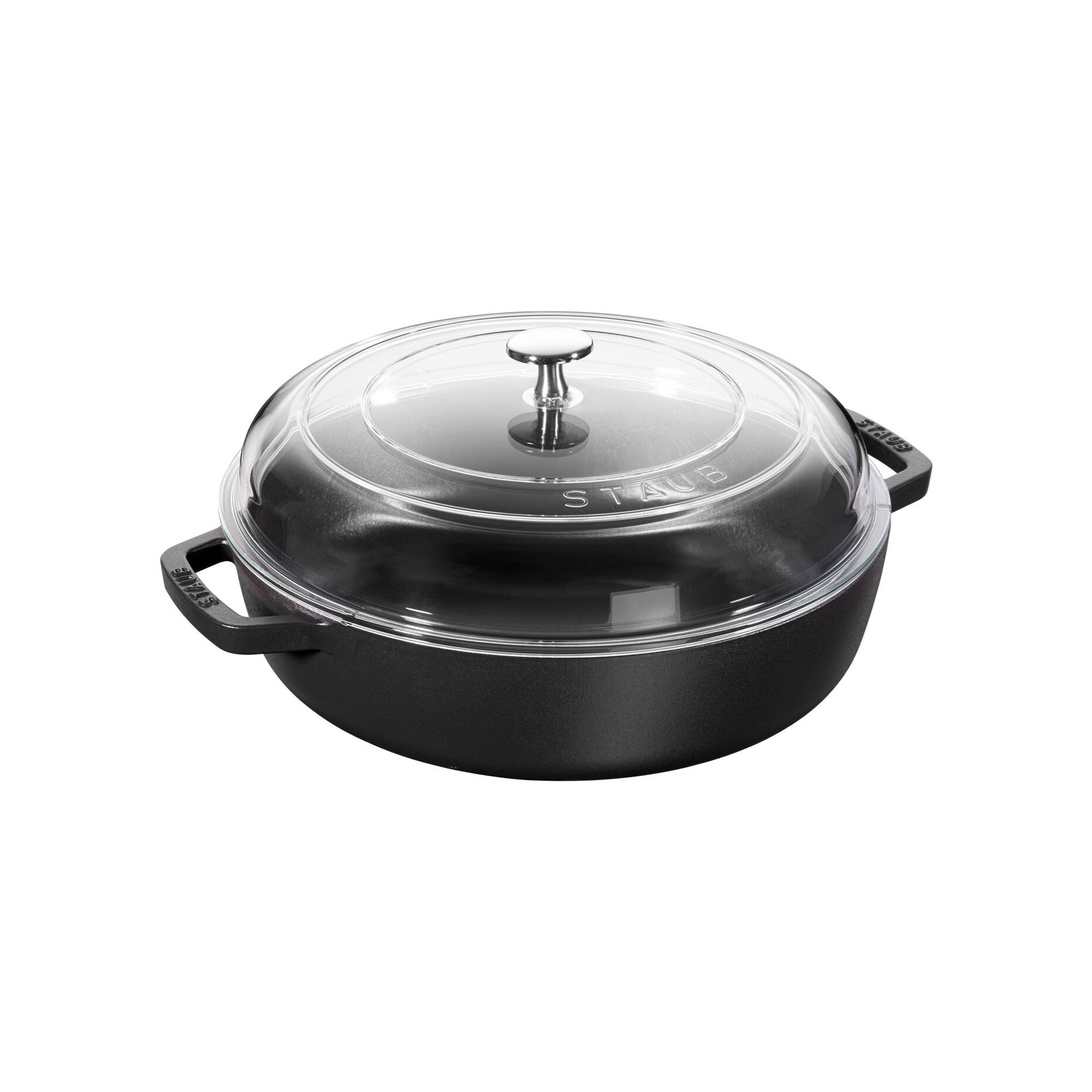 Saute Braiser saucepan, cast iron, 26cm/3.3L, Black - Staub