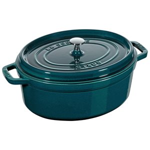 Oval Cocotte cooking pot, cast iron, 37cm/8L, "La Mer" - Staub