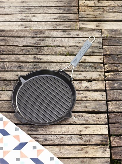 Støbejern grill pan, 27 cm, Black - Staub 