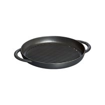 Cast iron grill-type pan, 26 cm, <<Black>> - Staub