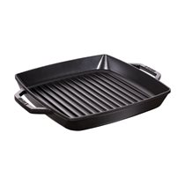 Square grill-type pan 28 cm, <<Black>> - Staub 