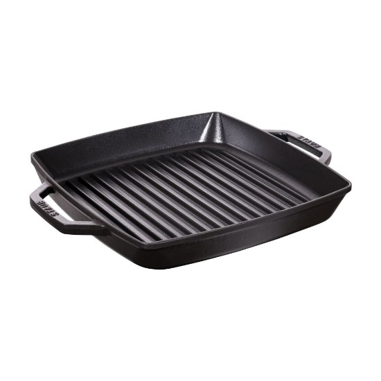 Fyrkantig grillpanna, gjutjärn, 28 x 28 cm, Black - Staub