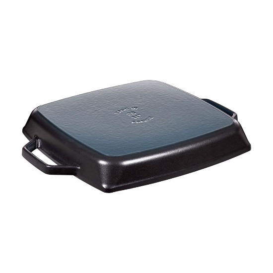 Square grill pan, cast iron, 28 x 28 cm, Black - Staub