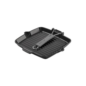 Fyrkantig grillpanna, 24 cm, gjutjärn, Black - Staub