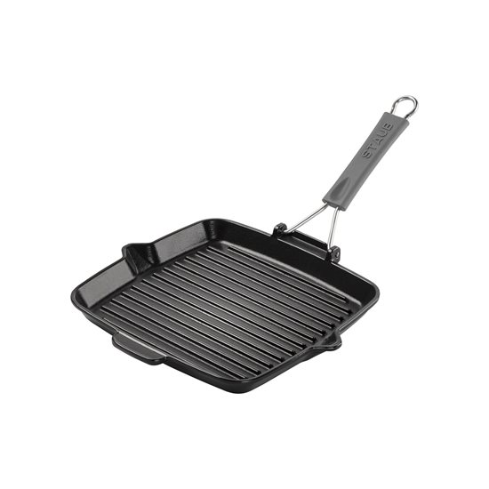 Patelnia grillowa kwadratowa 24 cm, żeliwna, Black - Staub