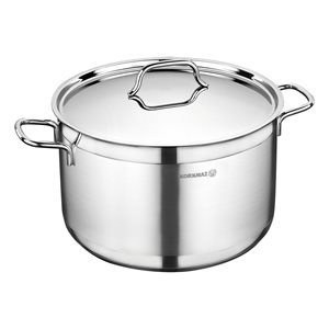 Stainless steel saucepan, with lid, 28 cm / 8.5 l, "Alfa" - Korkmaz
