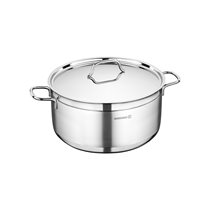 Stainless steel saucepan, with lid, 22 cm / 4 l, "Alfa" - Korkmaz