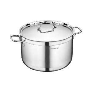 Stainless steel saucepan, with lid, 24 cm / 5.5 l, "Alfa" - Korkmaz