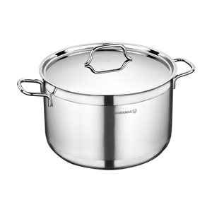 Stainless steel saucepan, with lid, 26 cm / 6.8 l, "Alfa" - Korkmaz