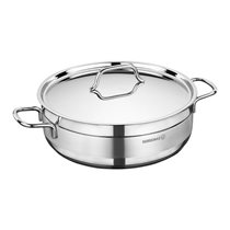 Saute pan, stainless steel, with lid, 28cm / 5.5L, "Alfa" - Korkmaz