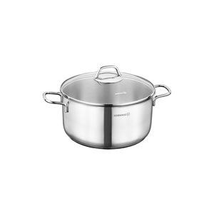 Stainless steel saucepan, with lid, 18 cm / 2.3 l, "PERLA" - Korkmaz