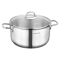 Stainless steel saucepan, with lid, 28 cm / 8.5 l, "Perla" - Korkmaz