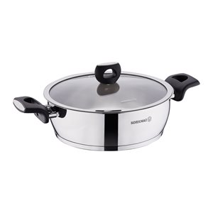 Saute pan, stainless steel, with lid, 24cm / 3.4L, "Nora" - Korkmaz