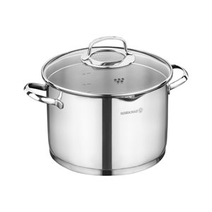 Deep saucepan, stainless steel, with lid, 24 cm / 7 L, "Steama" - Korkmaz
