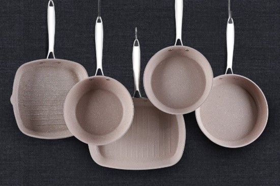 Square grill pan, aluminum, 28x28 cm, "Granita Alu" - Korkmaz