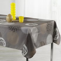 Rectangular tablecloth, 148 x 240 cm, "Brown Fantasy" - Prodeco
