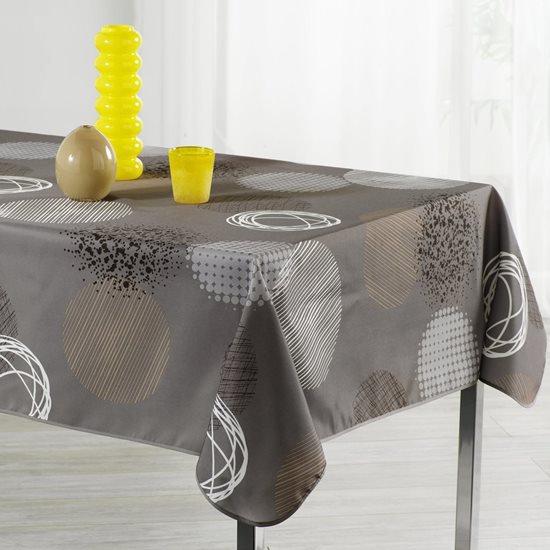 Rectangular tablecloth, 148 x 240 cm, "Brown Fantasy" - Prodeco