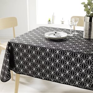 "Starry" rectangular tablecloth, 148x240 cm, Black - Prodeco