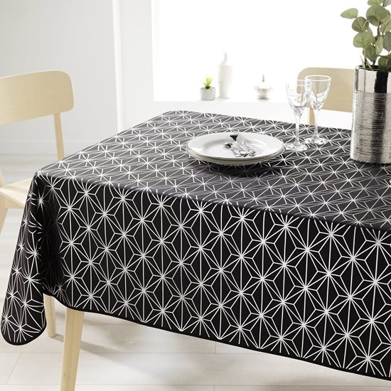 Toalha de mesa retangular "Starry", 148x240 cm, Preto - Prodeco