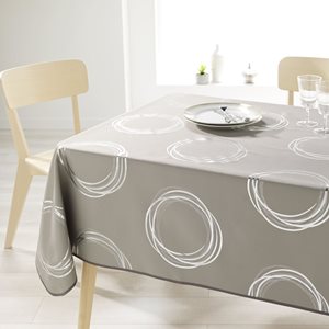 "Taupe, Chic And Modern" rectangular tablecloth, 148x240 cm - Prodeco