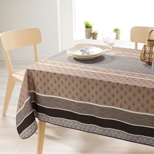 Rectangular tablecloth, 148x350 cm, Taupe - Prodeco
