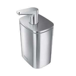 Dispenser for flytende såpe, rustfritt stål, 454 ml - simplehuman