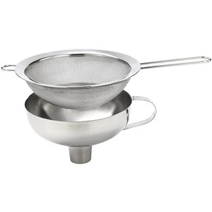 Stainless steel funnel and sieve - iSi brand