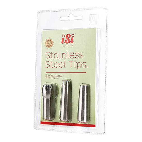 Sett ta '3 żennuni tal-istainless steel - marka iSi